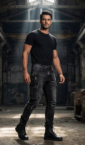 Cargo Feans Preto Estonado Streetwear